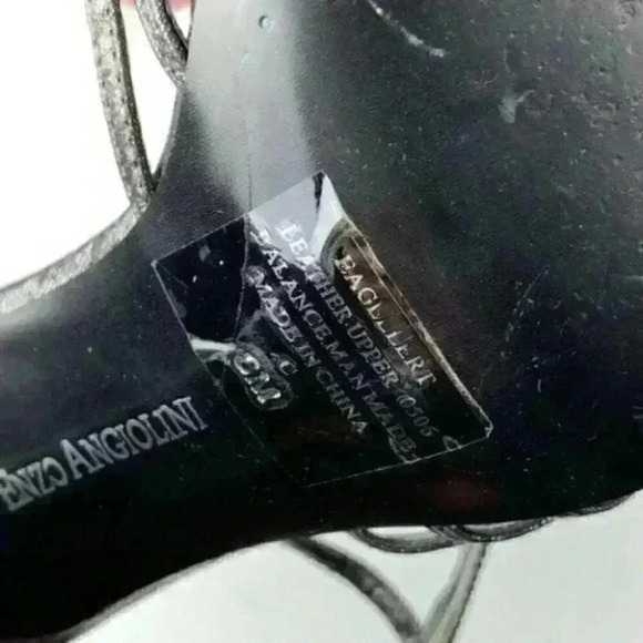 Enzo Angiolini heel Gellert pewter leather t-strap - Picture 8 of 9